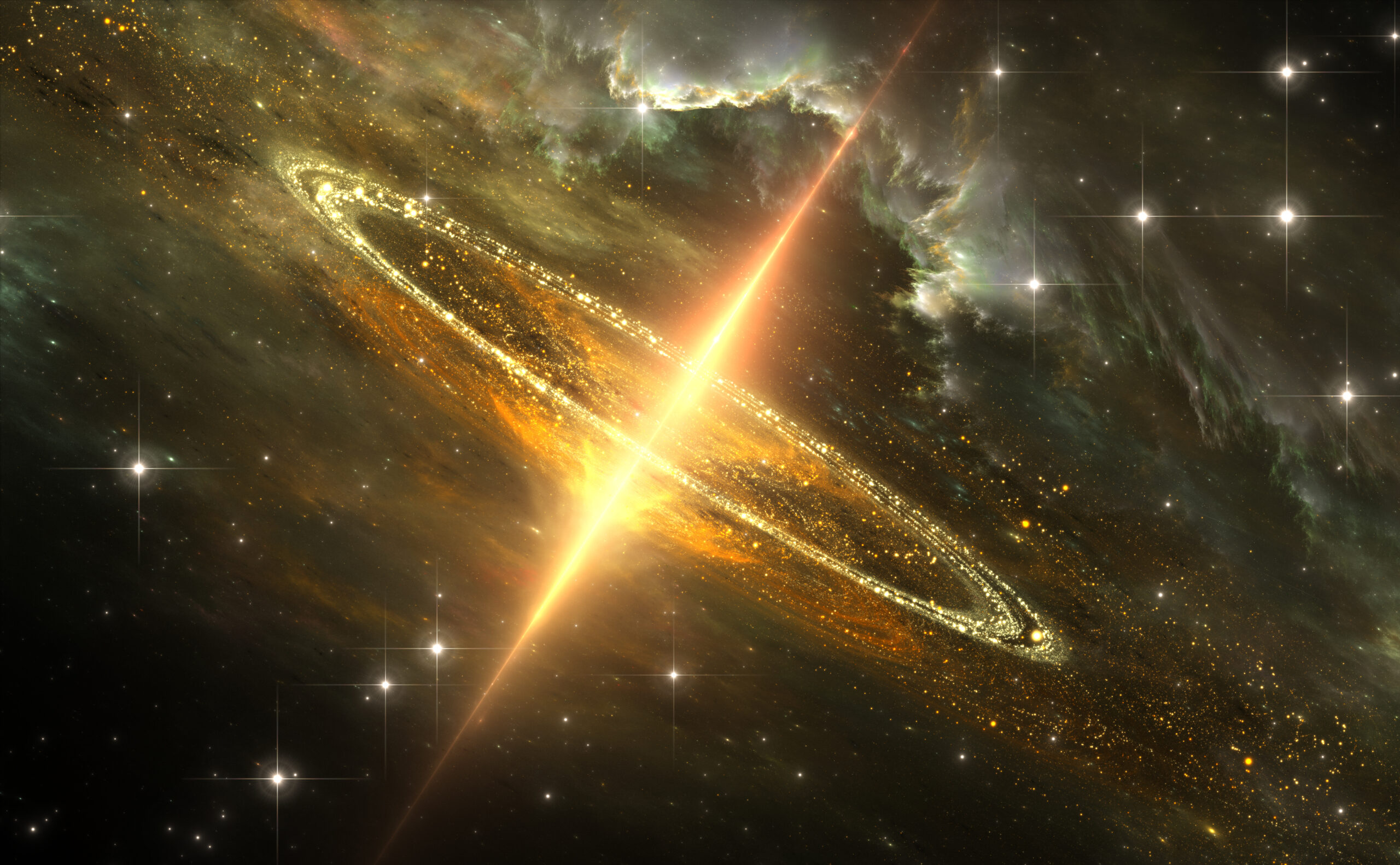 supermassive black hole in galactic center, gravitational singularity